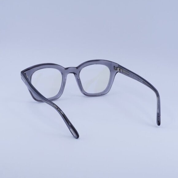 Tom Ford FT5961-B 020 Eyeglasses Grey 49mm Square Frame, Blue Light Block Lenses - Picture 6 of 9
